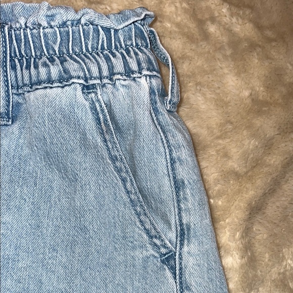 Hollister Blue Jean Shorts Relaxed Fit Elastic Waist - Picture 10 of 11